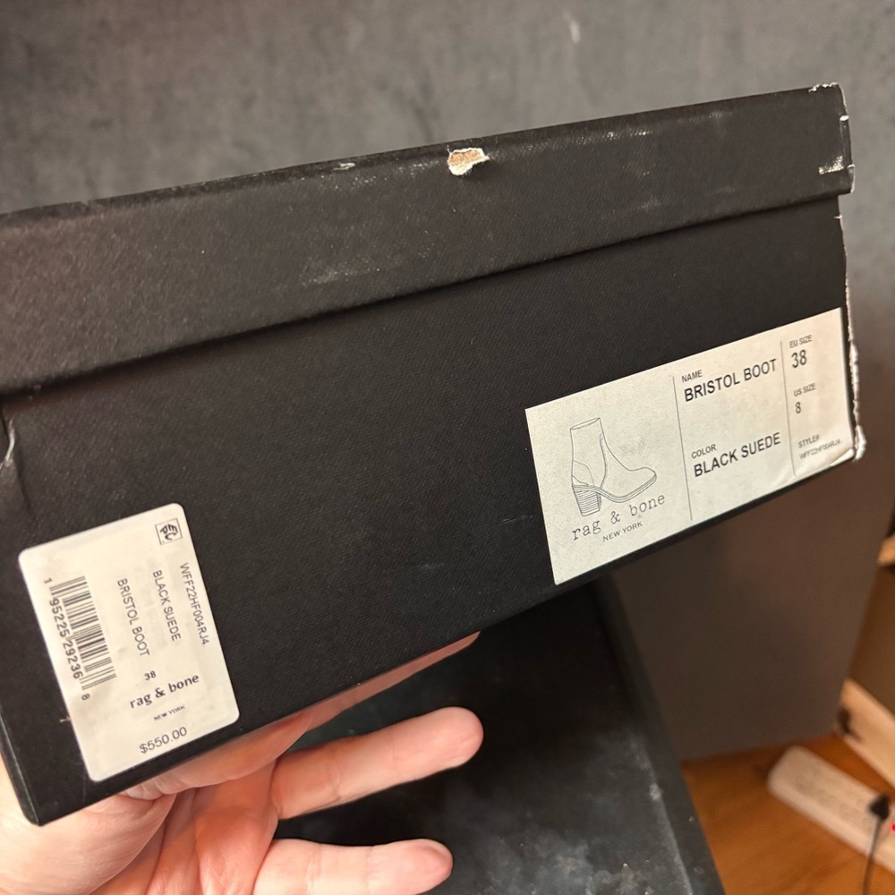 rag & bone Black Bristol Boot – Sz 38 (US 8) (Brand New Condition, With Box) - Picture 11 of 15